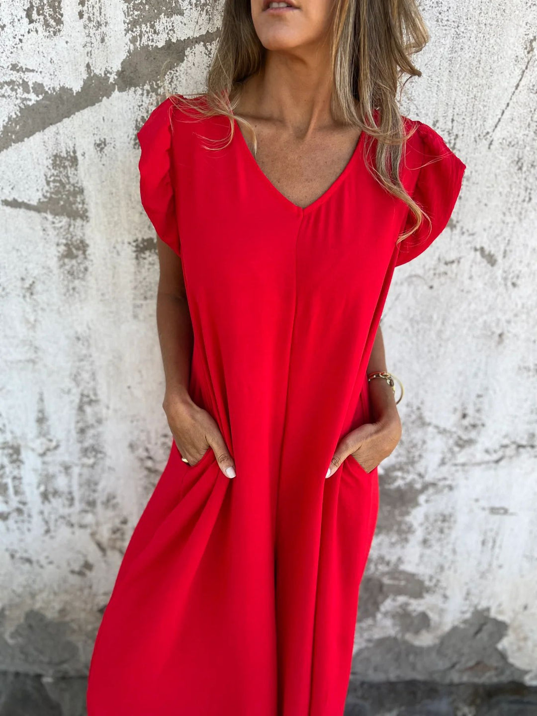 CASSANDRA™ - Stylish V-Neck Jumpsuit