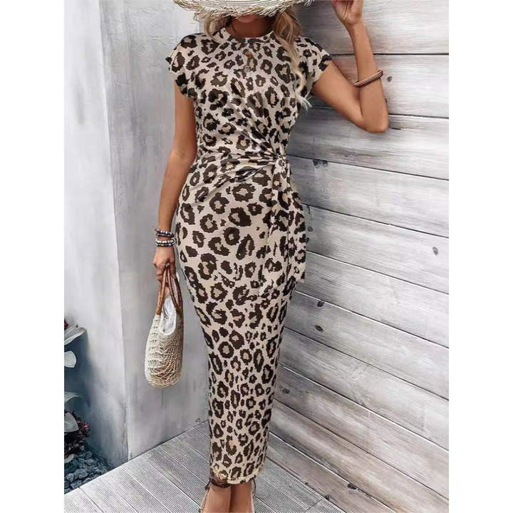 FELICIATI™ – Stylish Bodycon Dress Featuring Crew Neck and Flutter Sleeves
