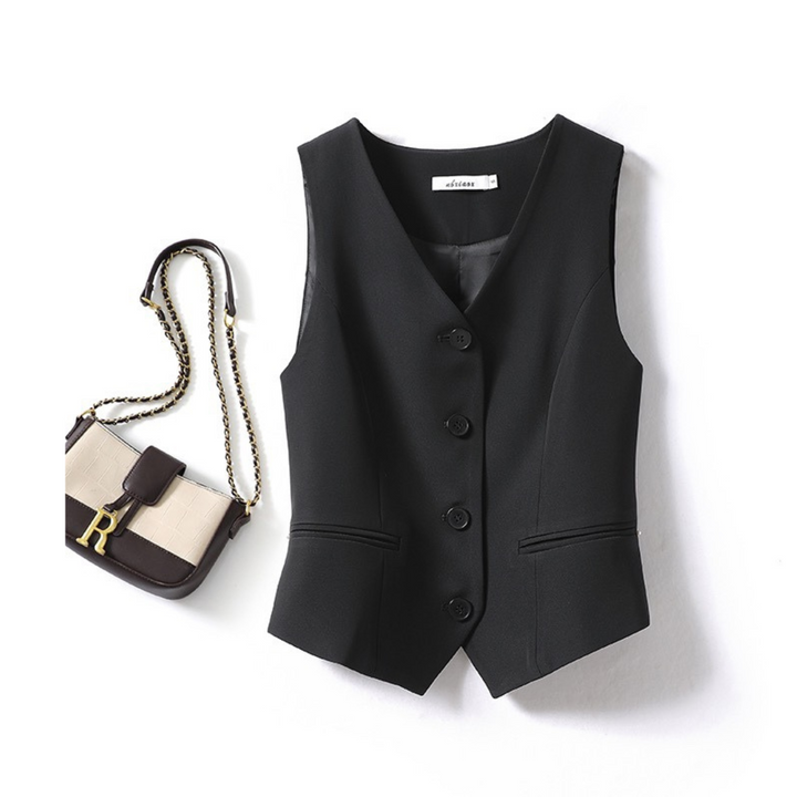 ZARINA™ – Elegant Sleeveless Button-Up Suit Vest