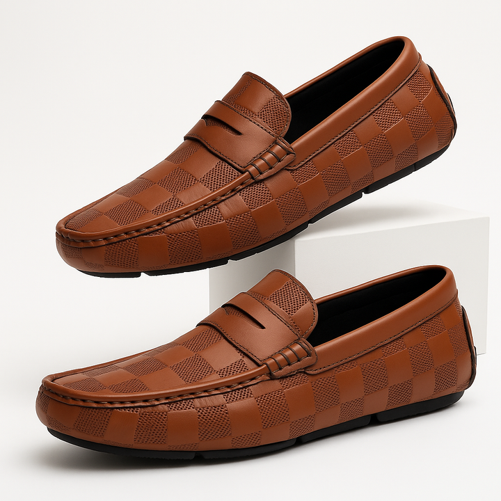 Verenzo Plaid Leather Loafer