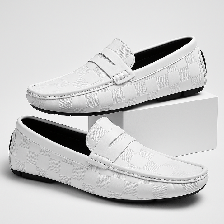 Verenzo Plaid Leather Loafer
