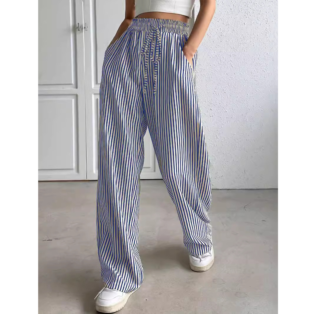 BAYLEEZ™ – Easygoing Summer Striped Relaxed Fit Pants