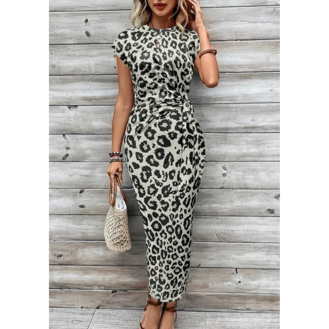 FELICIATI™ – Stylish Bodycon Dress Featuring Crew Neck and Flutter Sleeves