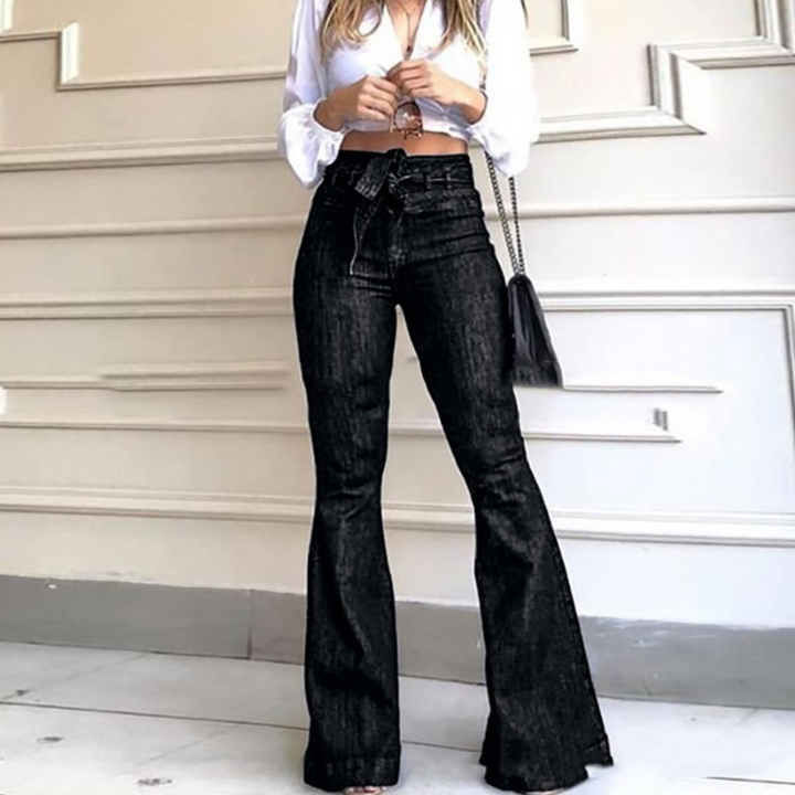 KYRA™ – Retro-Inspired Wide Leg Lace-Up Flared Trousers