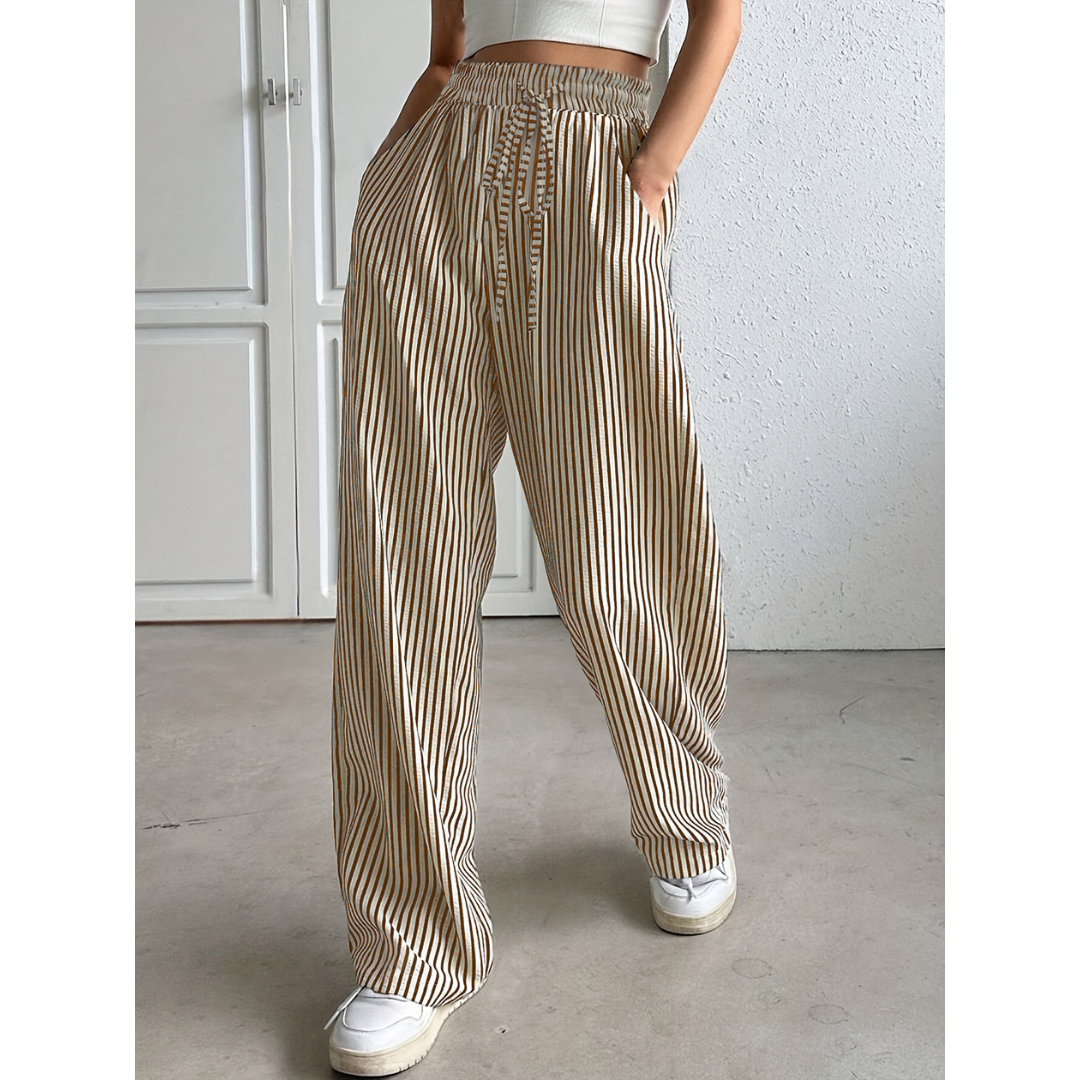 BAYLEEZ™ – Easygoing Summer Striped Relaxed Fit Pants
