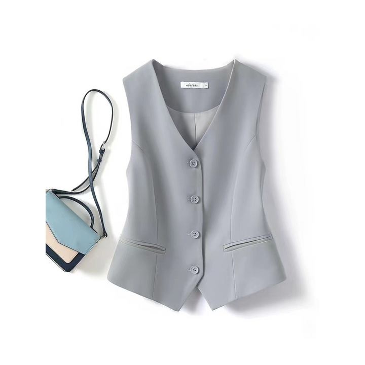 ZARINA™ – Elegant Sleeveless Button-Up Suit Vest