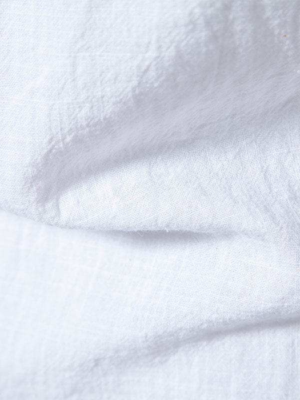 Men's cotton-linen stand collar casual long-sleeved shirt