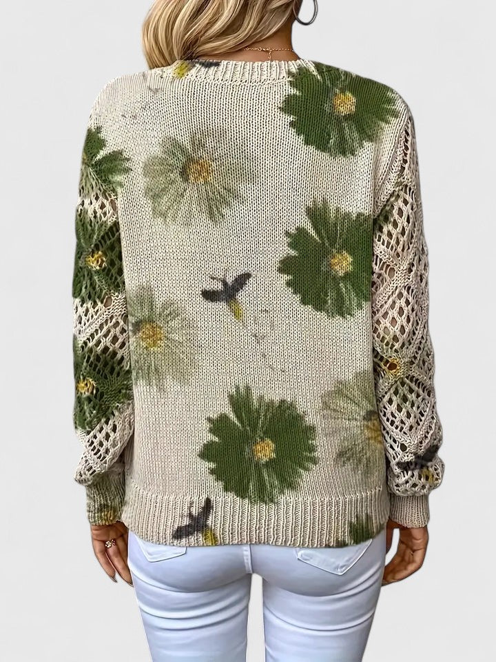 ASTRELLA | Elegant Jumper with Floral Pattern