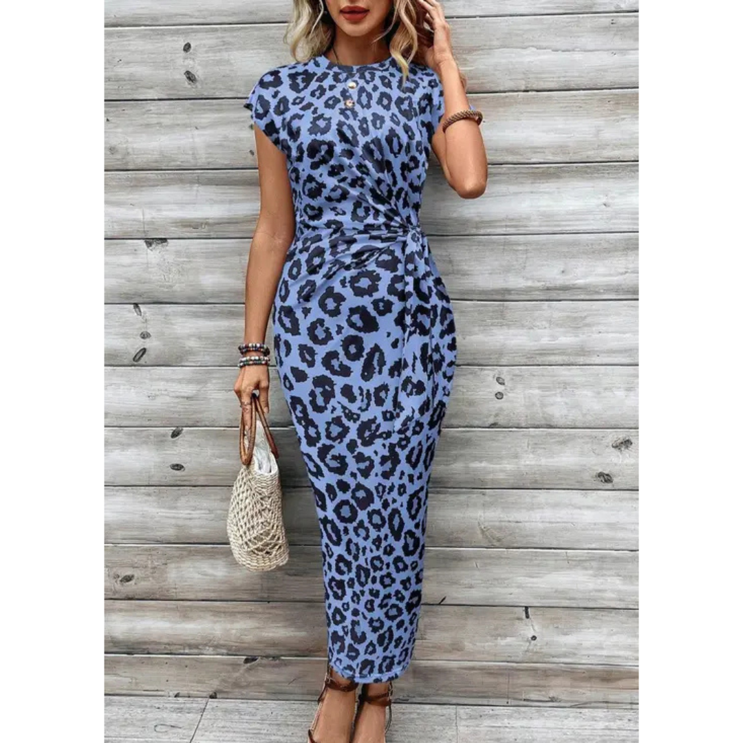 FELICIATI™ – Stylish Bodycon Dress Featuring Crew Neck and Flutter Sleeves