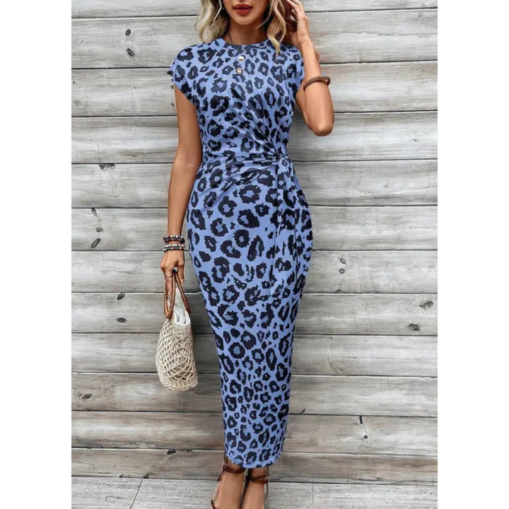 FELICIATI™ – Stylish Bodycon Dress Featuring Crew Neck and Flutter Sleeves
