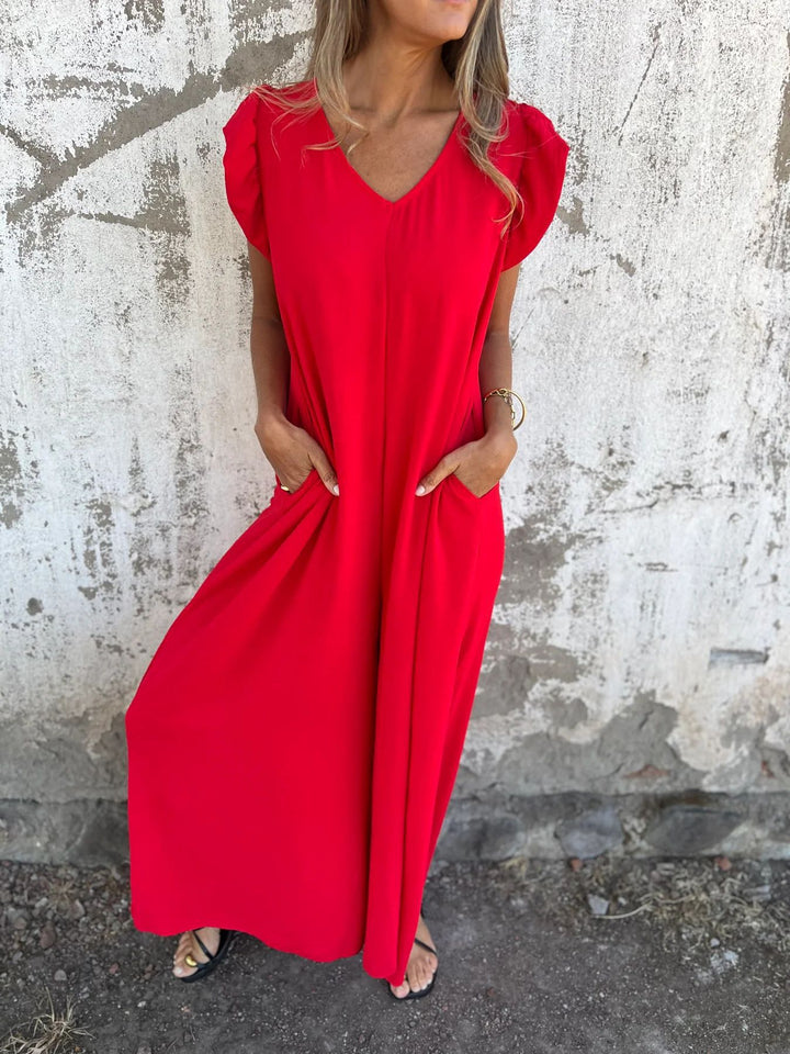 CASSANDRA™ - Stylish V-Neck Jumpsuit
