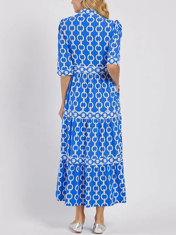 ALYANA™ - Midi Dress with Chain Link Design