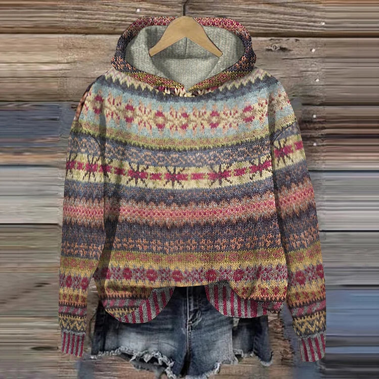 Anja | Sweater with Ethnic Pattern Design