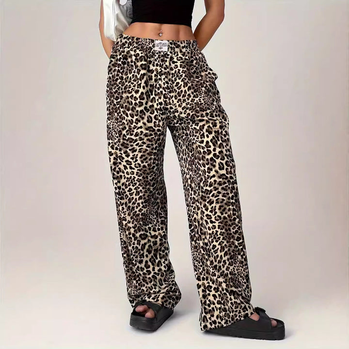 LIEZEL™ – Cozy Straight-Leg Leopard Print Trousers