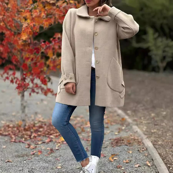 astrella| Classic oversized coat with bow details