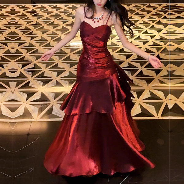 VIANNE™ - Elegant Ruffled Maxi Gown