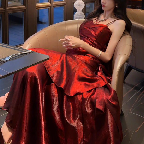VIANNE™ - Elegant Ruffled Maxi Gown