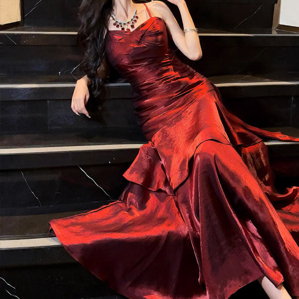 VIANNE™ - Elegant Ruffled Maxi Gown