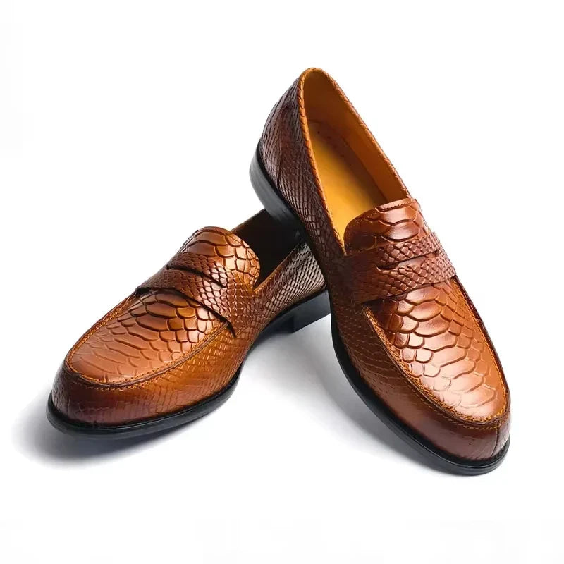 Alfonso Snakeskin Pattern Loafer