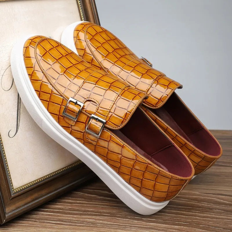 Ferraro Alligator Leather Monk Strap Footwear