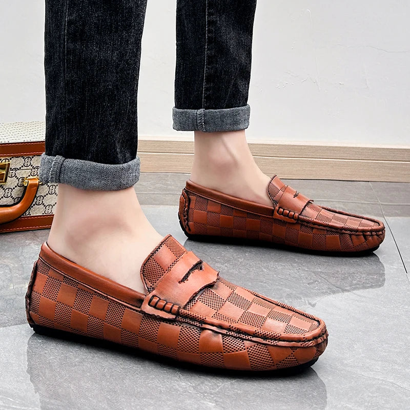 Verenzo Plaid Leather Loafer