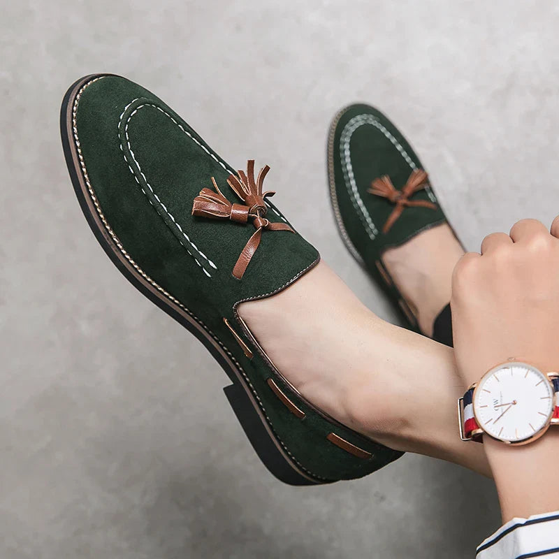 Daytona Suede Loafer with Tassel Detail