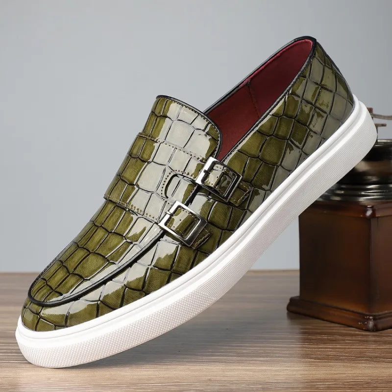 Ferraro Alligator Leather Monk Strap Footwear