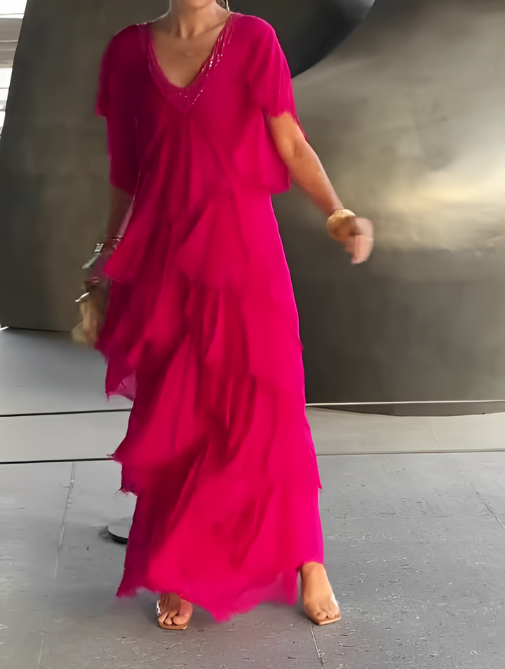 LYNETTE™ - Graceful Long Dress with Flowing Design
