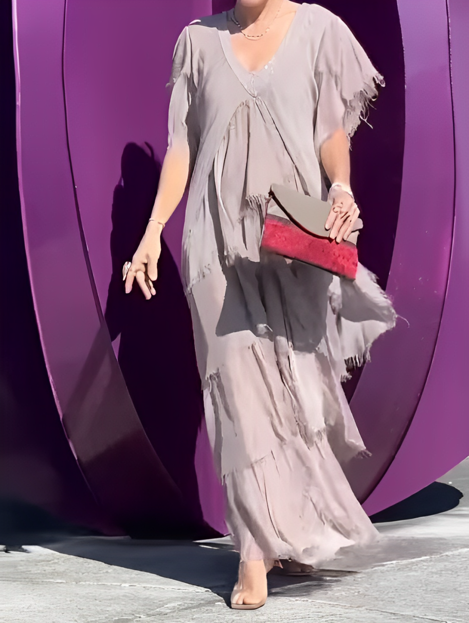 LYNETTE™ - Graceful Long Dress with Flowing Design
