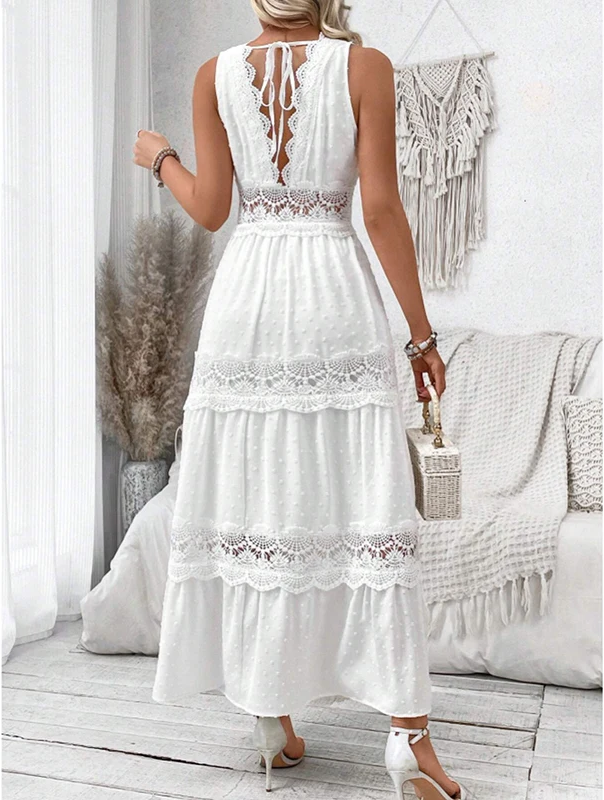 MAIKA™ Lace V-Neck Dress