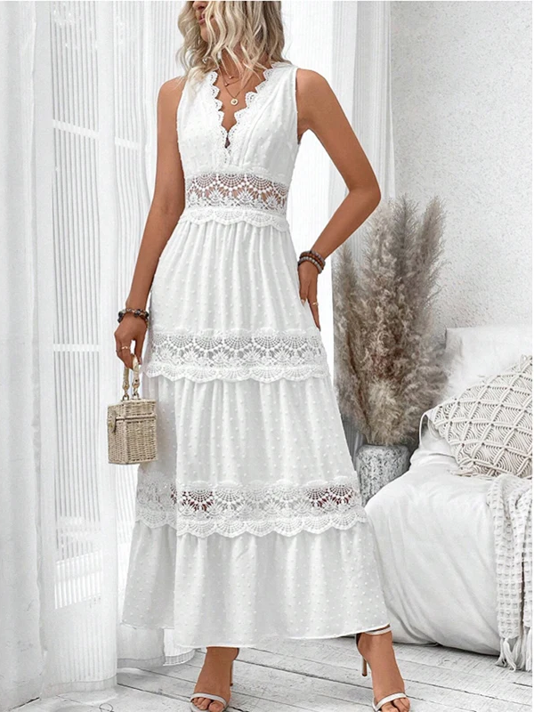 MAIKA™ Lace V-Neck Dress