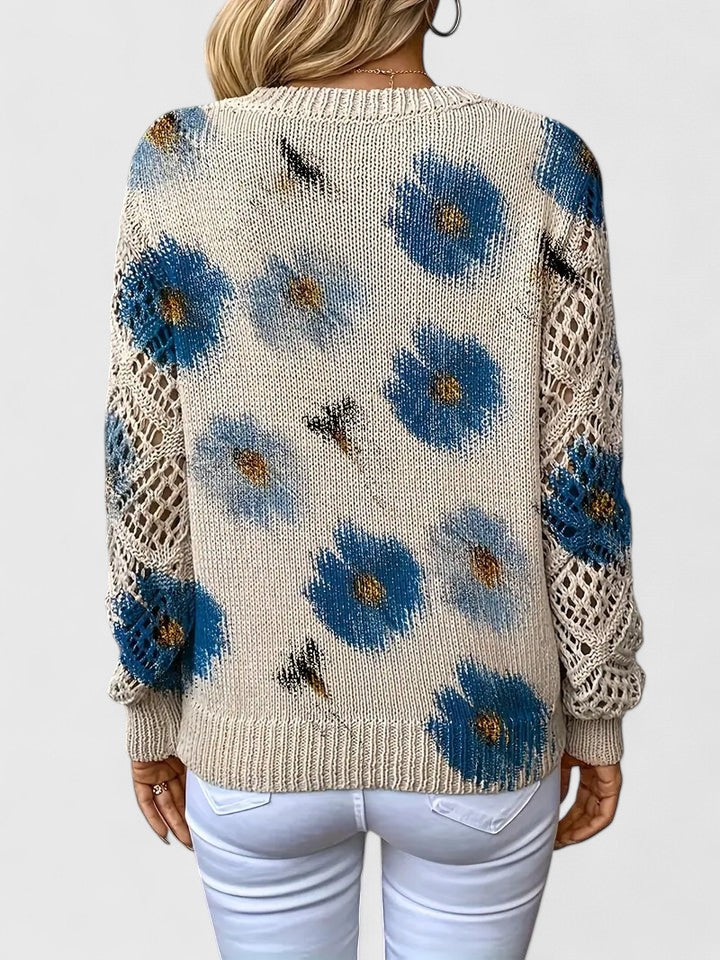 ASTRELLA | Elegant Jumper with Floral Pattern