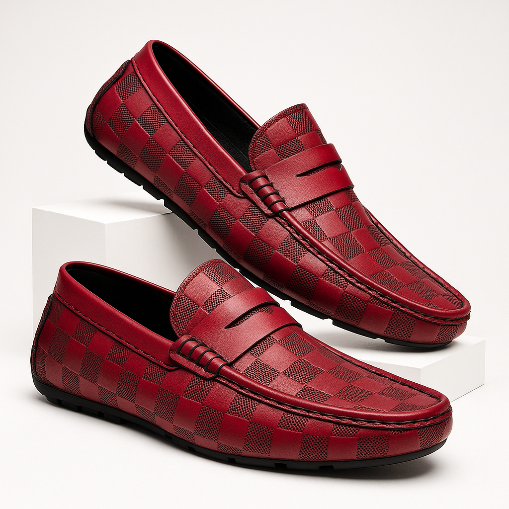 Verenzo Plaid Leather Loafer