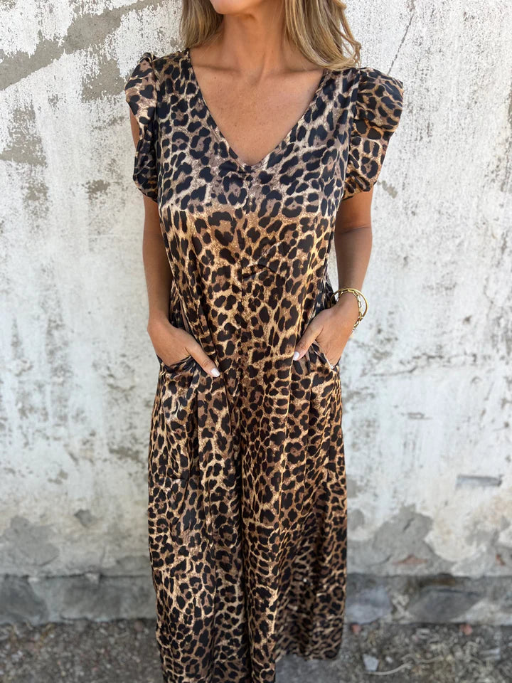 CASSANDRA™ - Stylish V-Neck Jumpsuit