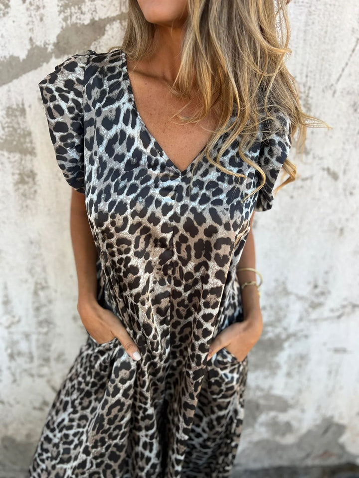 CASSANDRA™ - Stylish V-Neck Jumpsuit