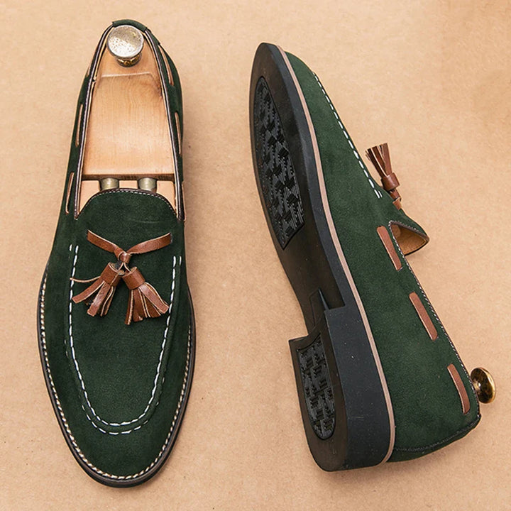 Daytona Suede Loafer with Tassel Detail