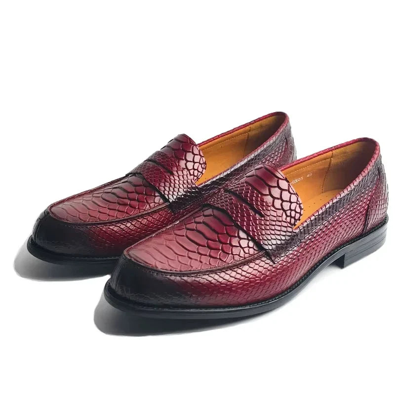 Alfonso Snakeskin Pattern Loafer