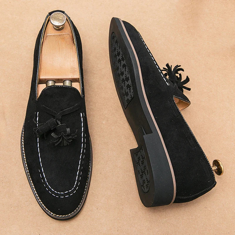 Daytona Suede Loafer with Tassel Detail