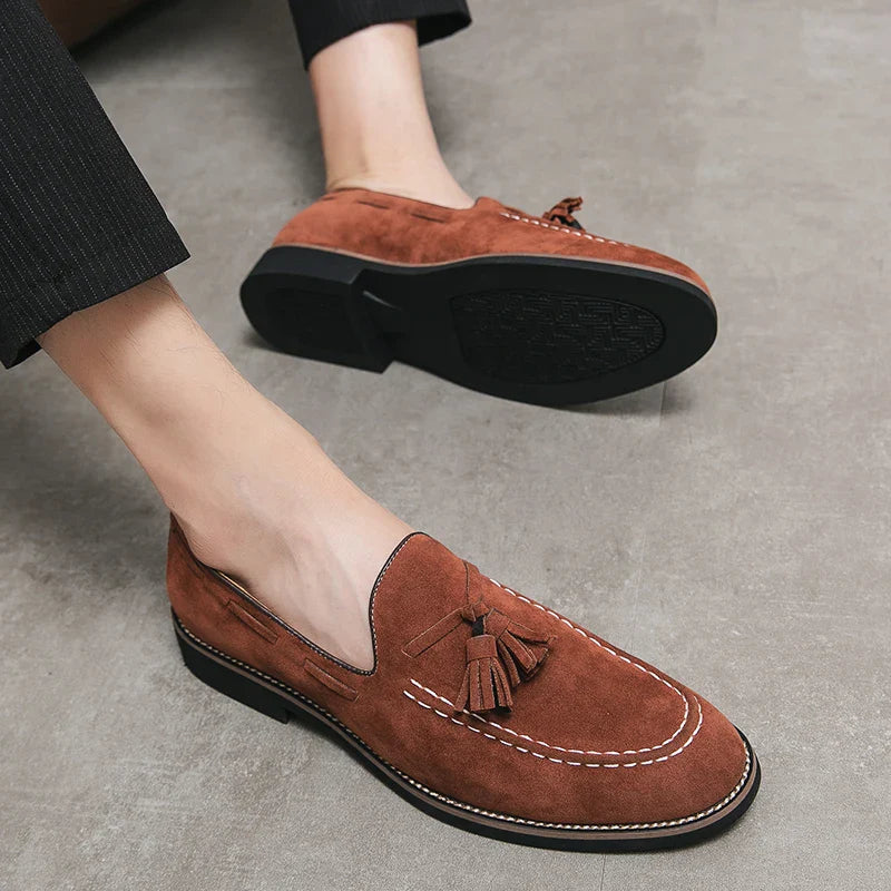 Daytona Suede Loafer with Tassel Detail