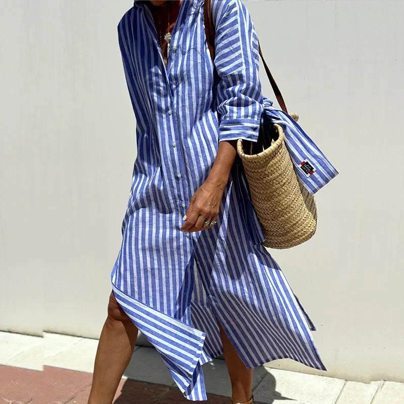 Sofia | Timeless Striped Shirt Dress