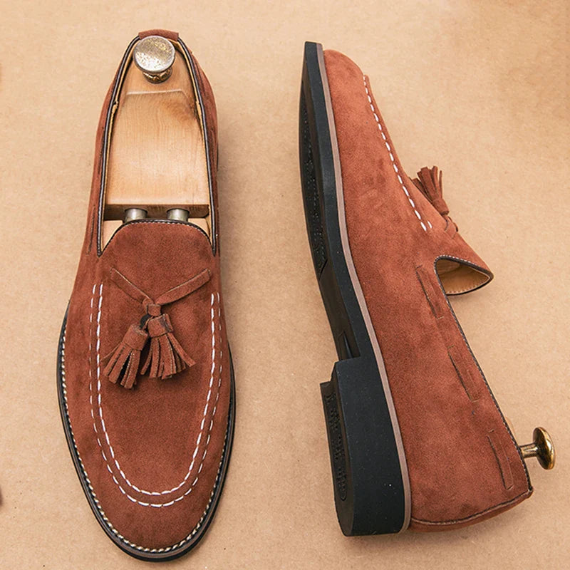 Daytona Suede Loafer with Tassel Detail