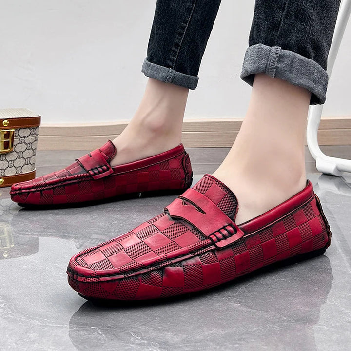 Verenzo Plaid Leather Loafer