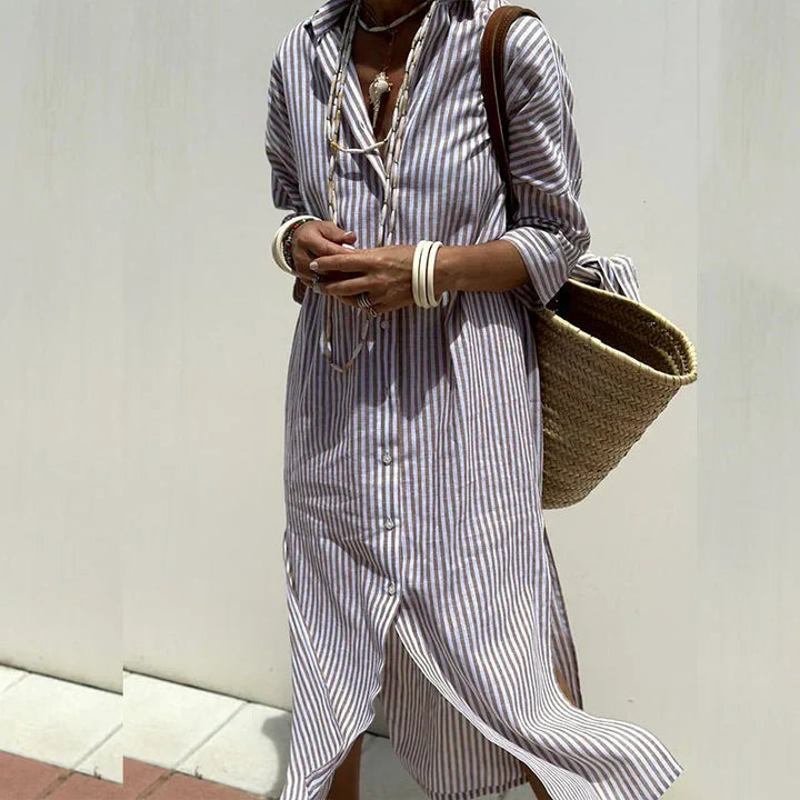 Sofia | Timeless Striped Shirt Dress